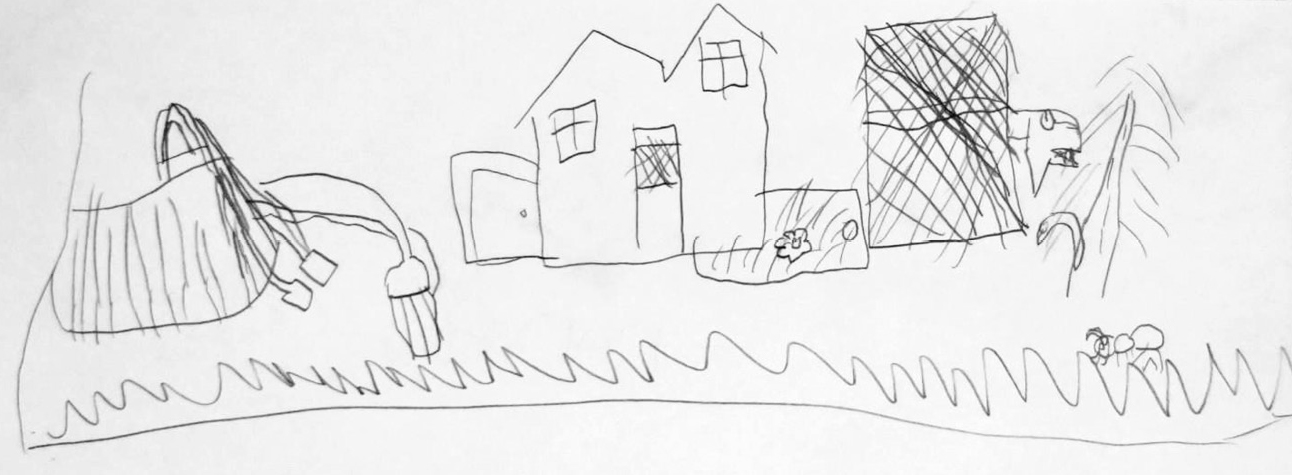 Figure 2 Exemplar of students’ first “Where the Sidewalk Ends” drawings.