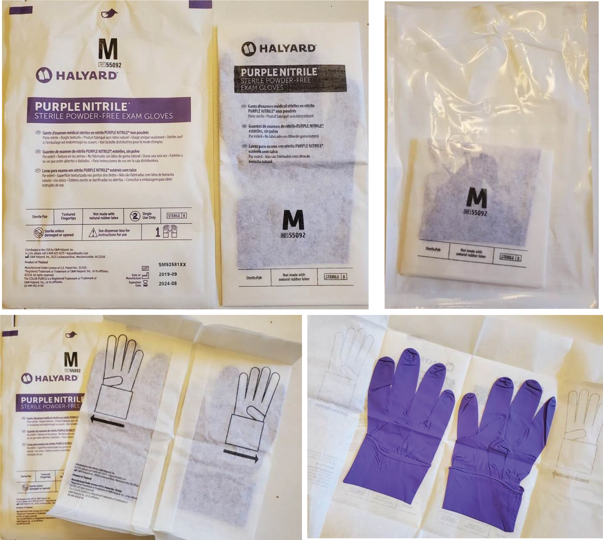 Single pair of sterile gloves for the self-donning glove challenge. If sterile gloves are not available, teachers can present students with regular gloves “packaged” in a sheet of construction paper or white copy paper.