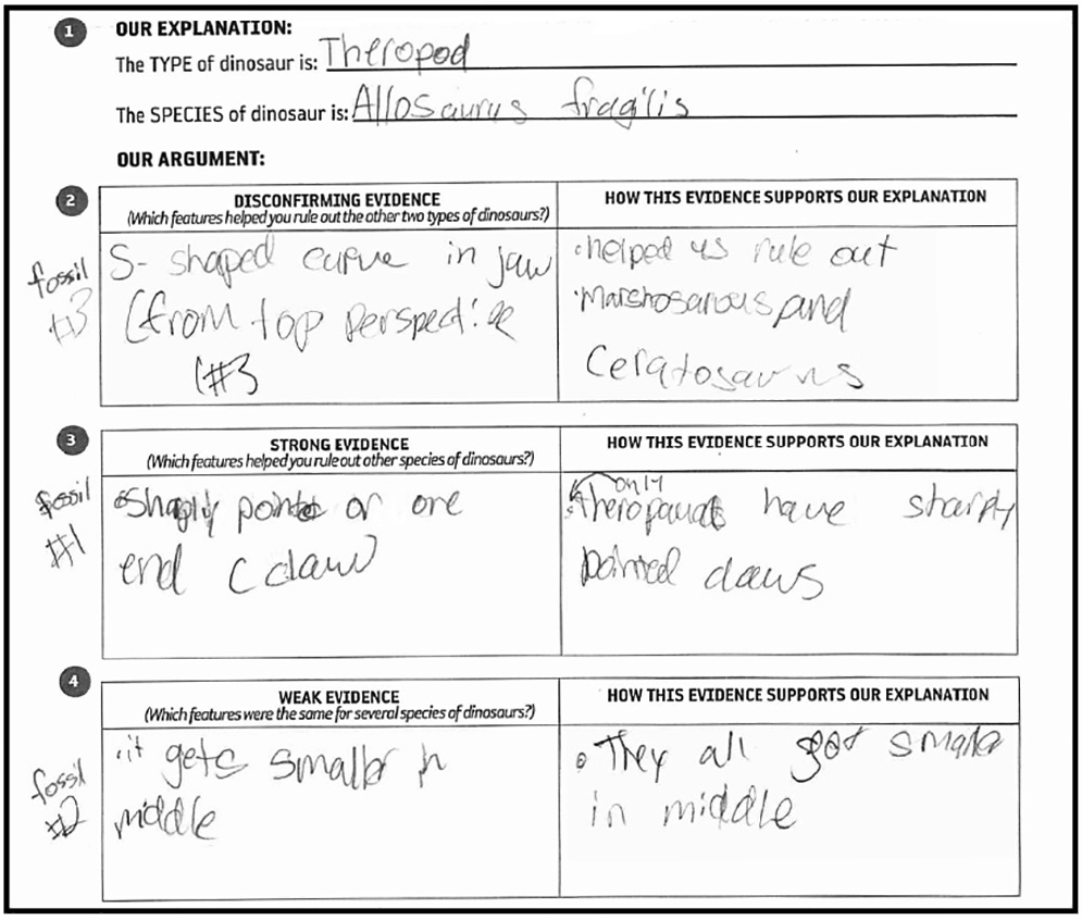 Sample phase 3 documentation structure focused on multiple forms of evidence