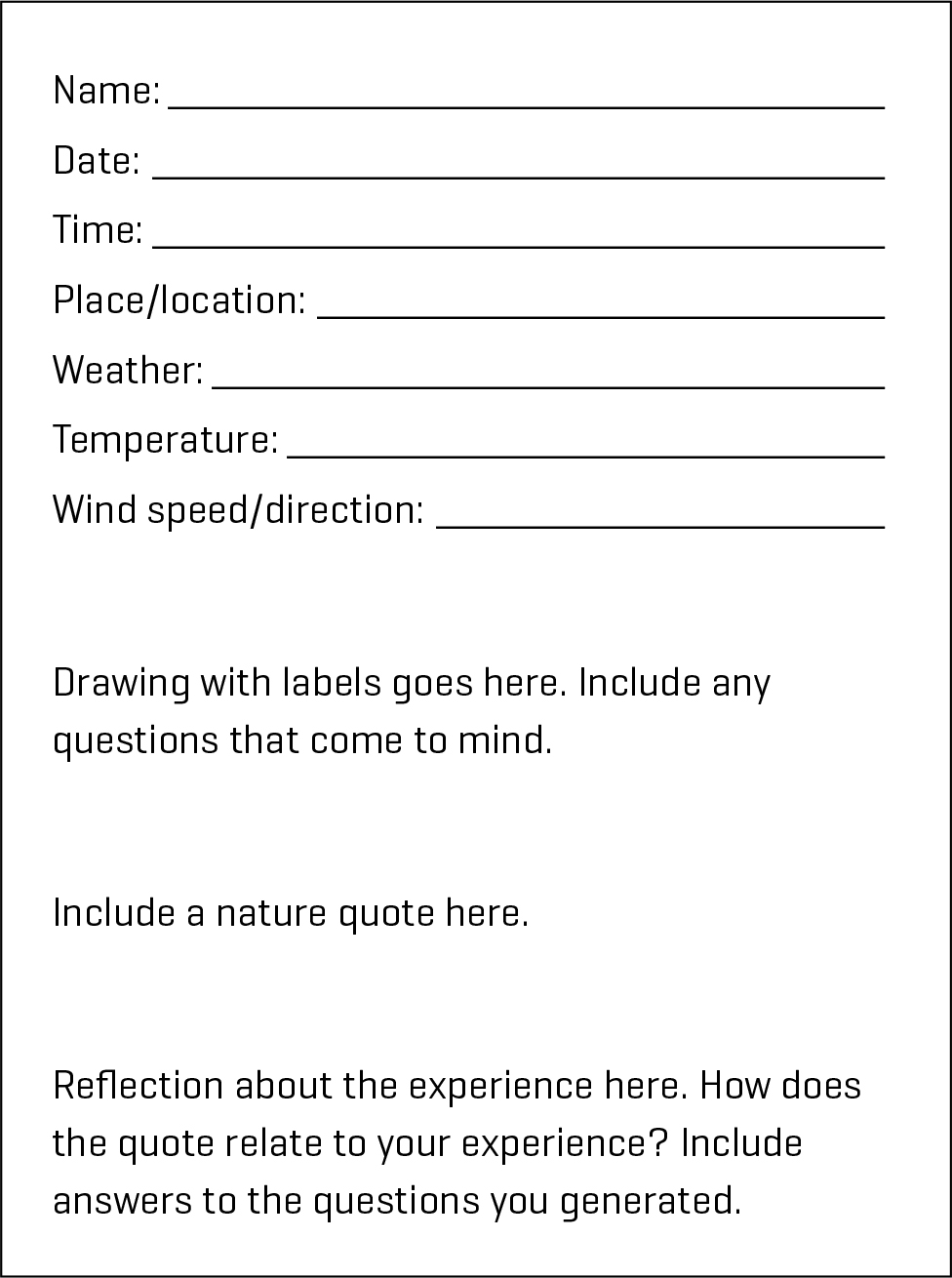 Nature journal template
