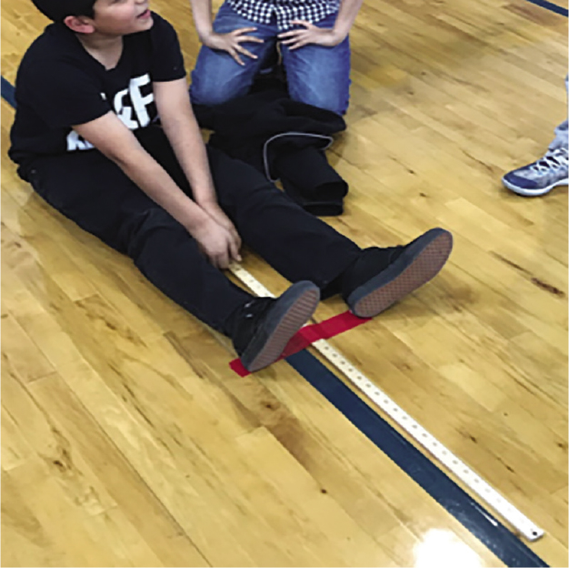 Sit-and-reach classroom setup