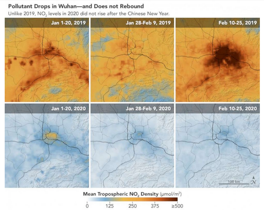 Pollutant Drops in Wuhan - and Does not Rebound