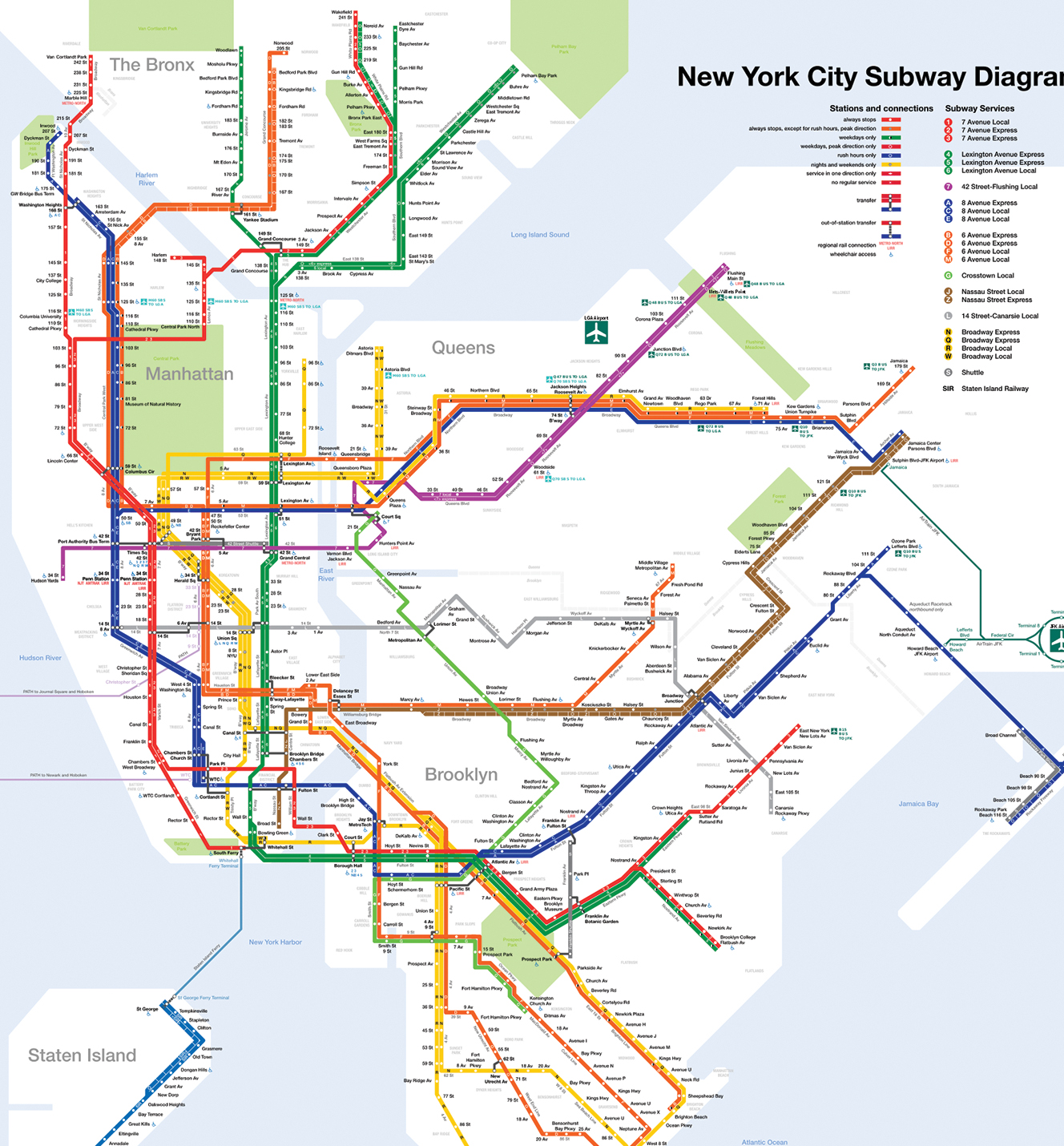 Public transit map