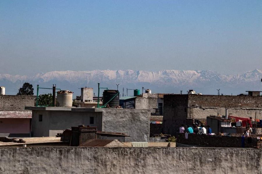 New Delhi India: Rooftop view of Himalayas on April 3, 2020 (Obtained from: Diksha Walia)