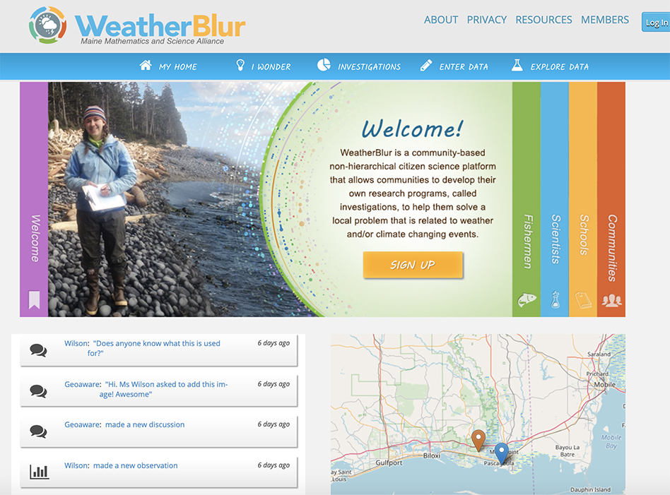 WeatherBlur website