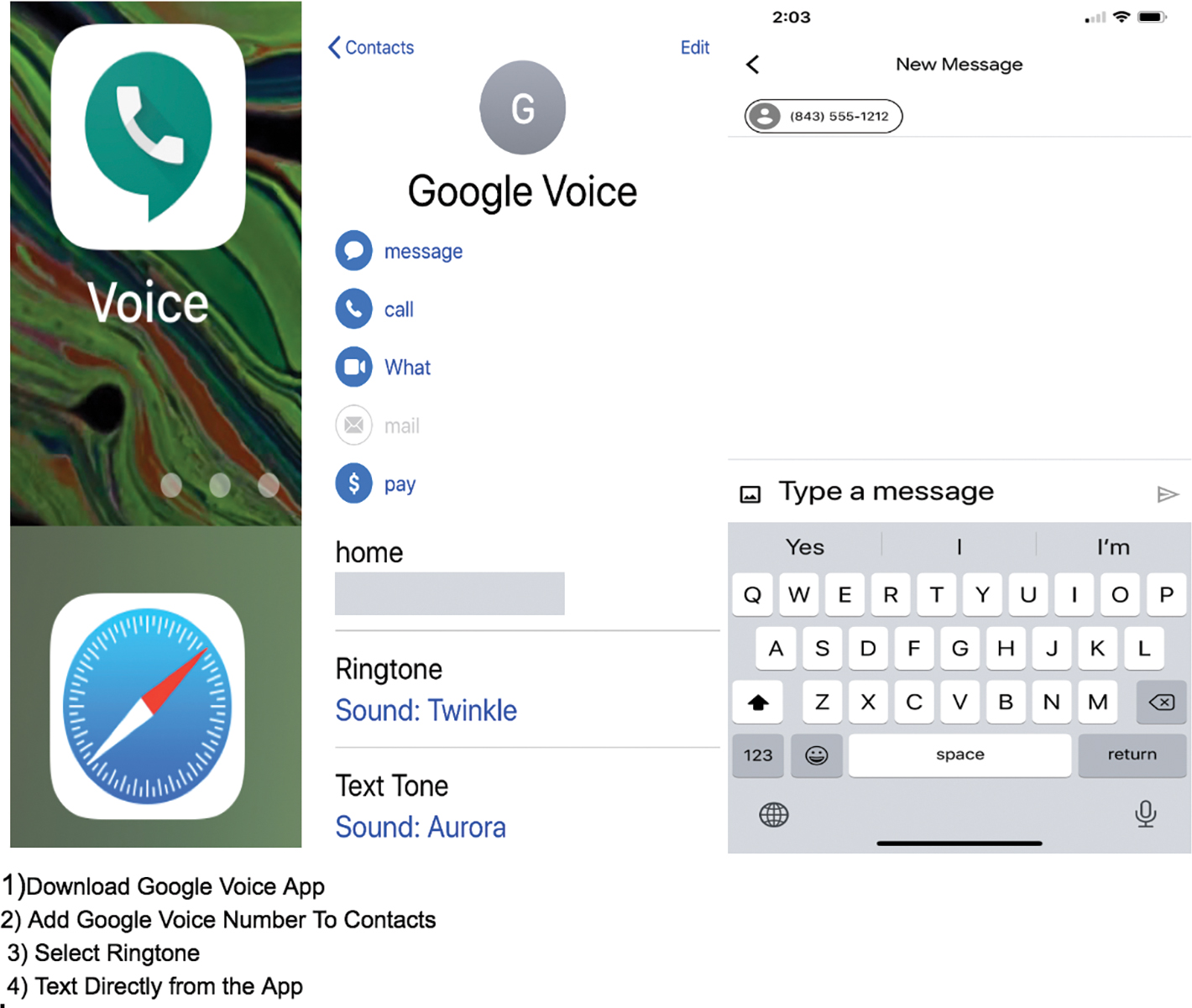 Steps to create an additional phone line with Google Voice
