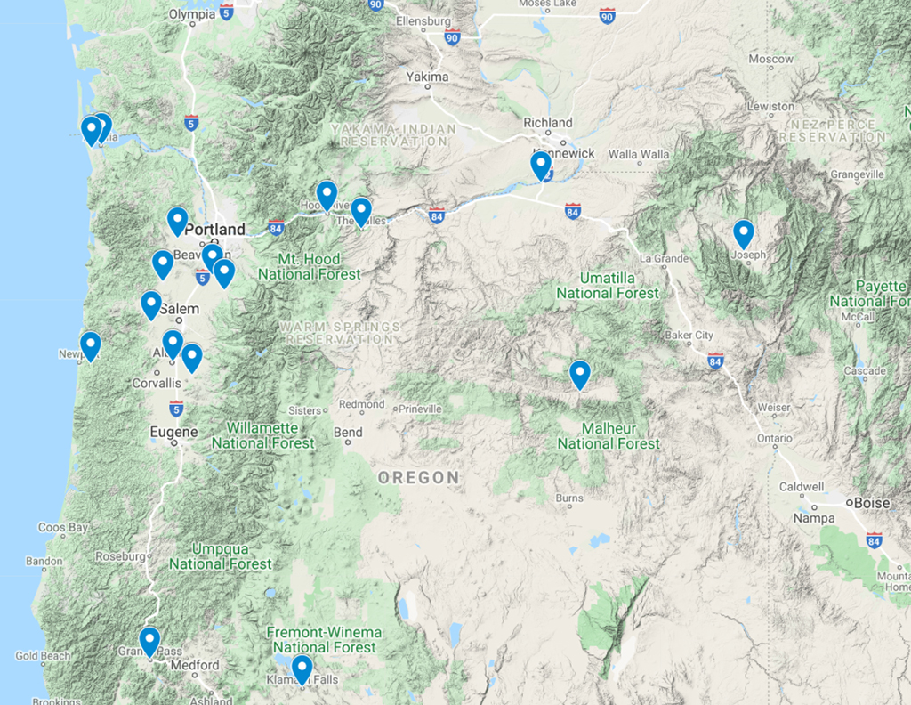 iINVENT 2019 camp locations.