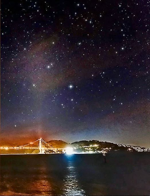 Golden gate Bridge Dark Sky