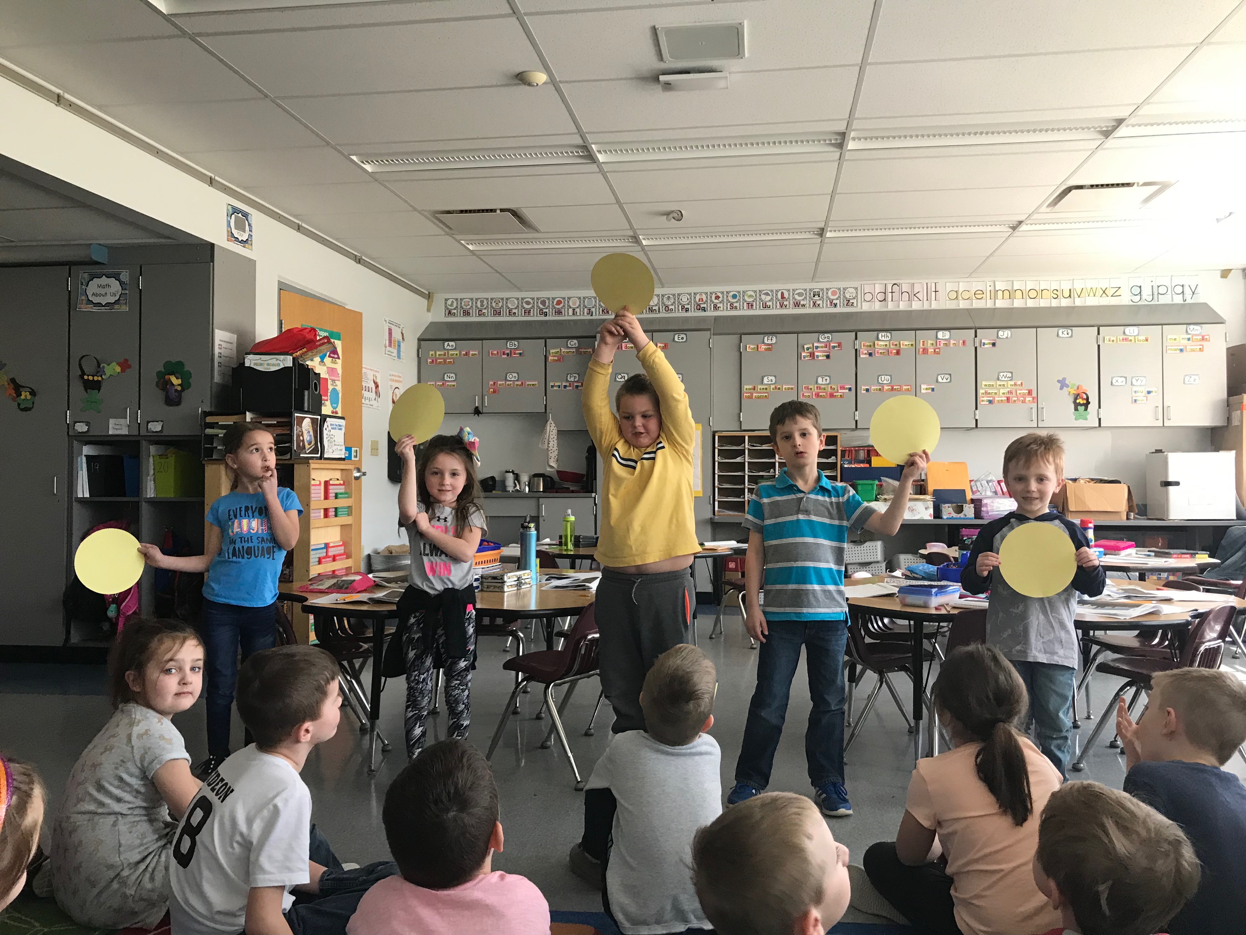 Students predicted the Sun’s motion both by pointing their finger to outline the Sun’s path and by making a class model