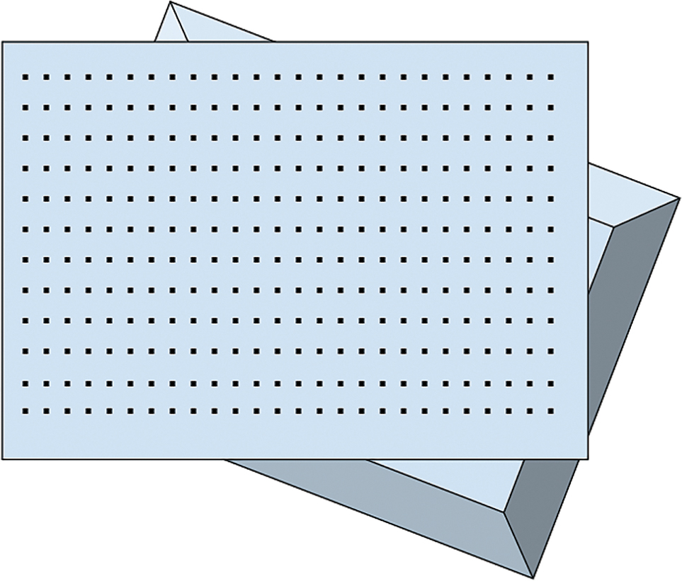 Sample box with hole pattern