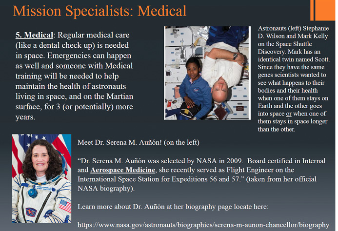 Medical mission specialist description.