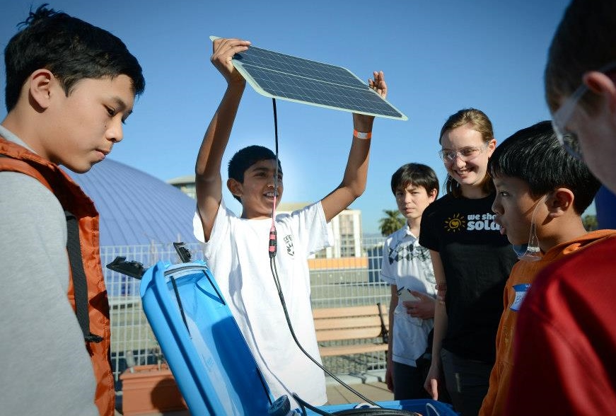 Students at The Tech Museum of Innovation, San Jose, CA