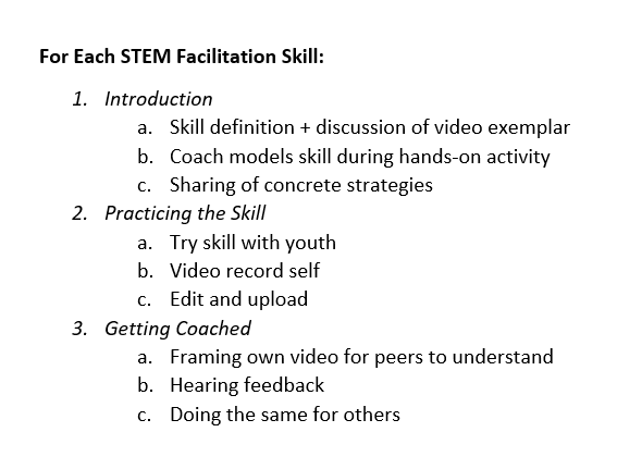 table 1. core structure of the professional learning, repeated for each stem skill.