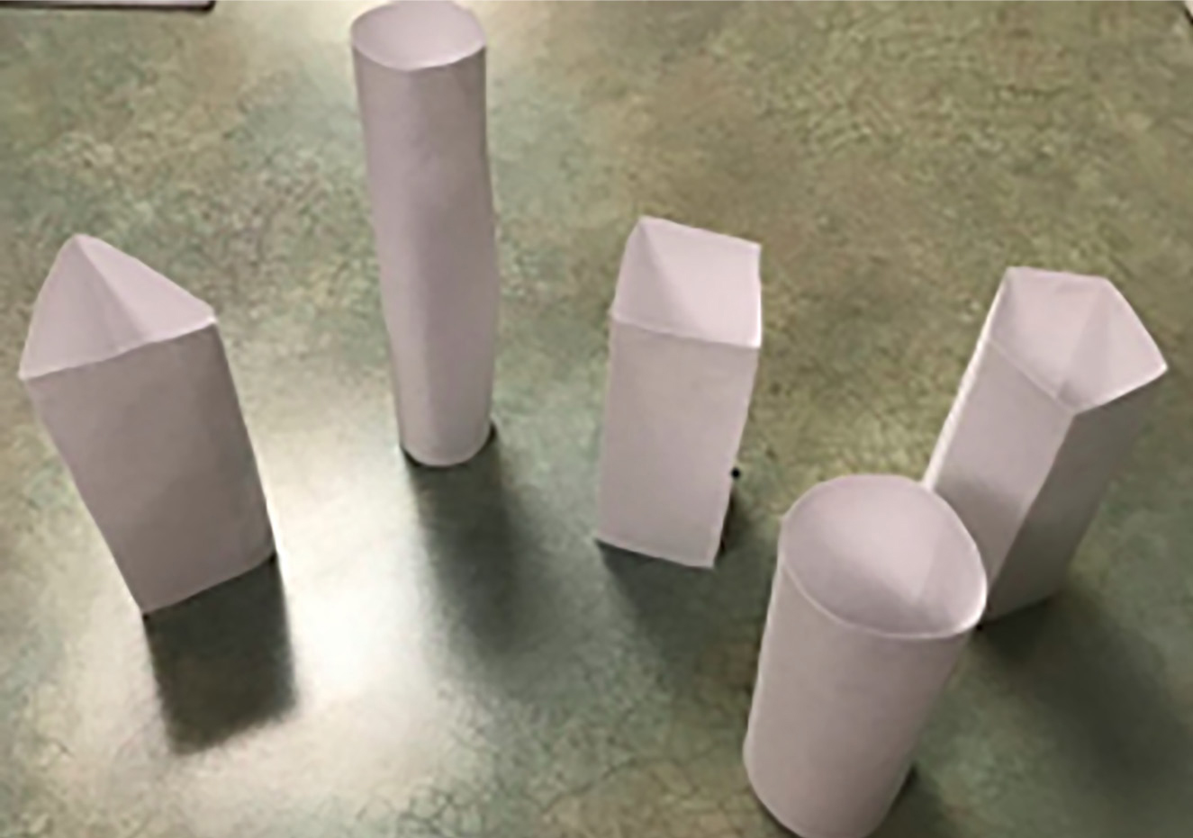 Sample of possible structures created with the Strength of Shapes activity.
