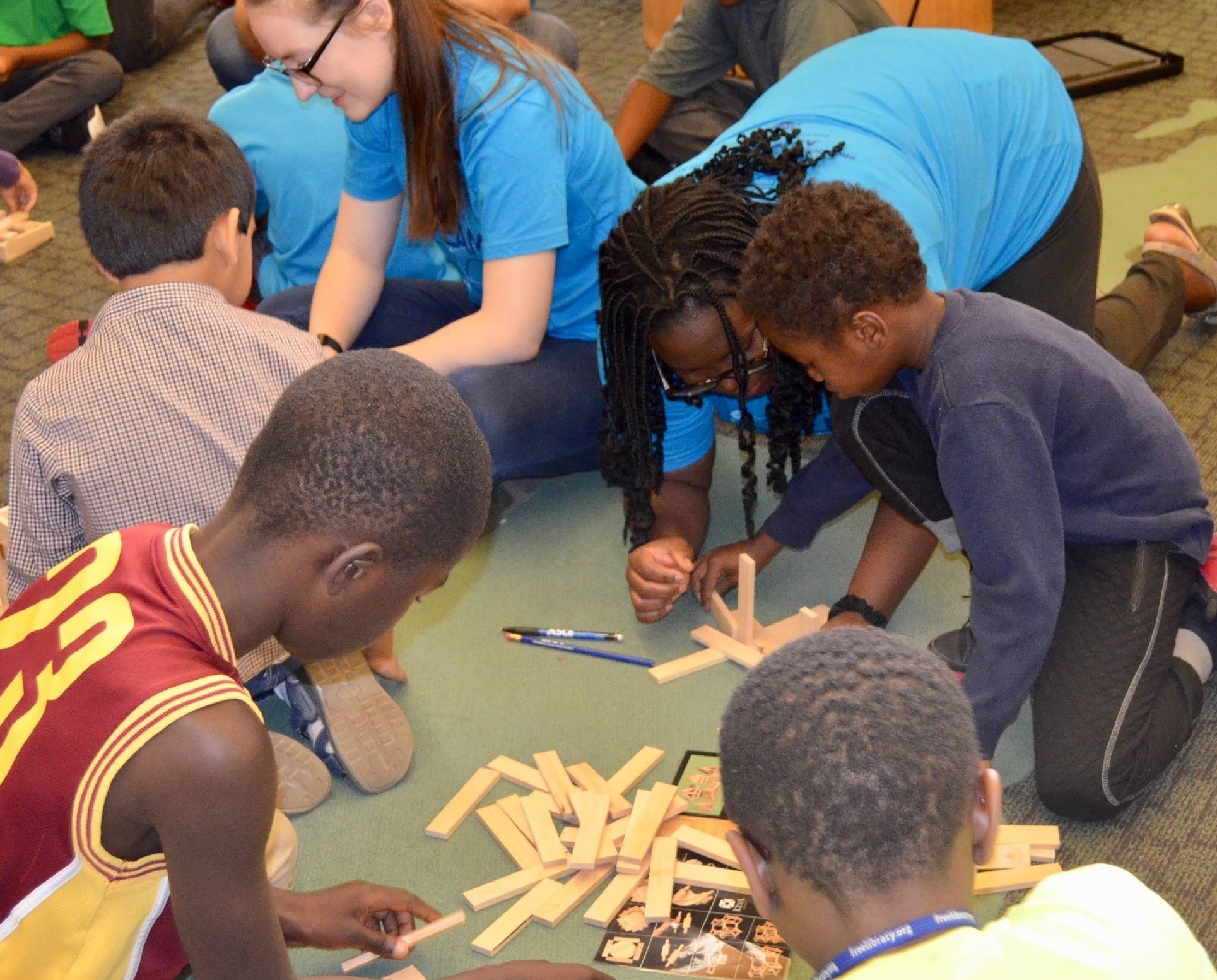 Ready, Set, Create participants learn about the engineering principles of structures as part of the Span-tastic Bridges program.