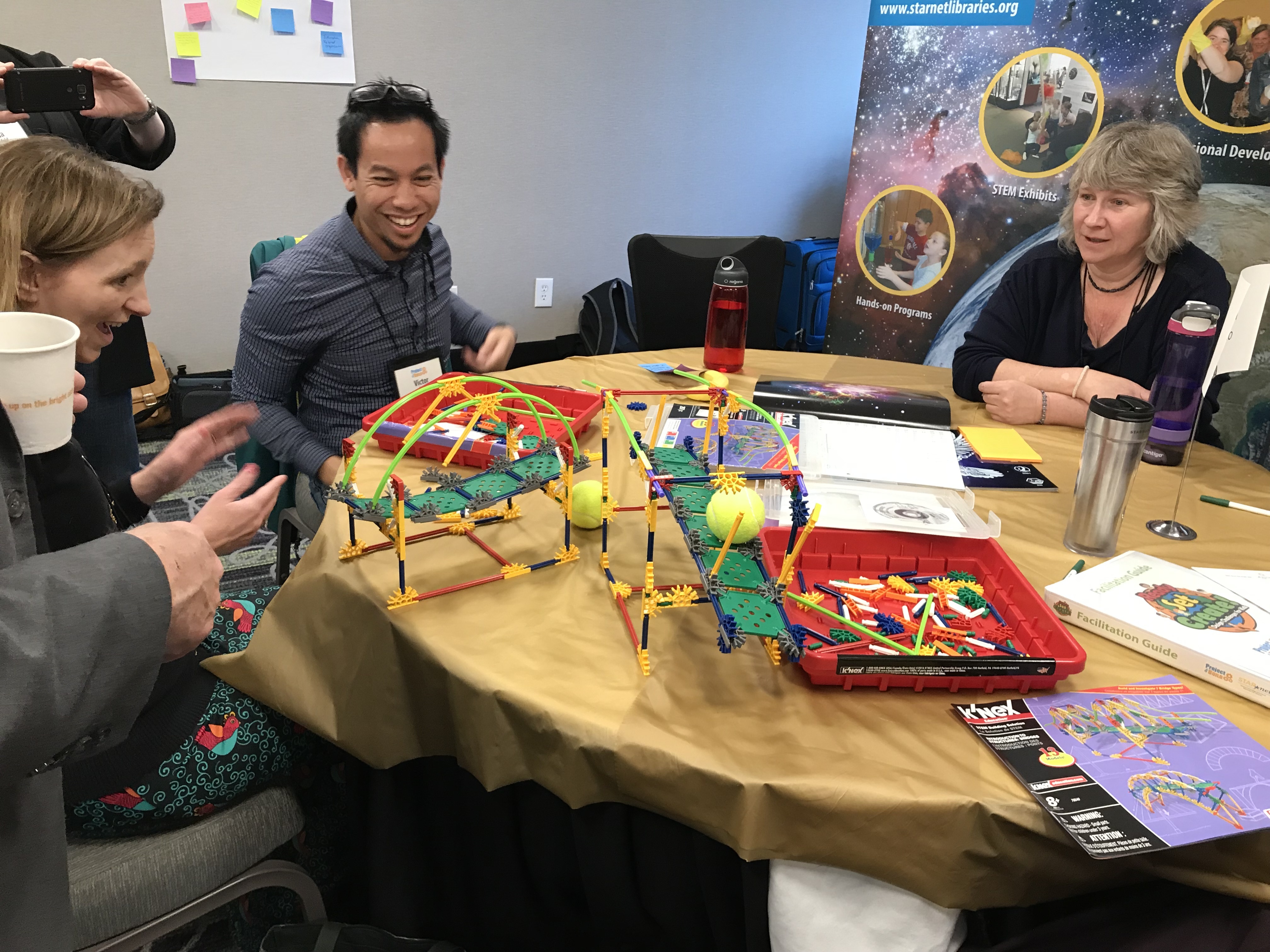 Library staff and their engineer partners participate in a Project BUILD training workshop.