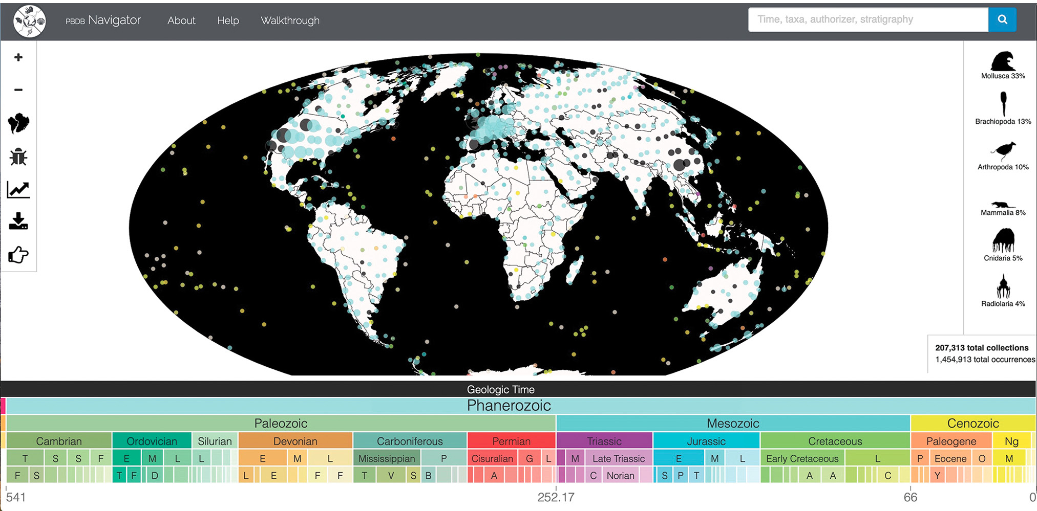 The Paleobiology Database Navigator. 