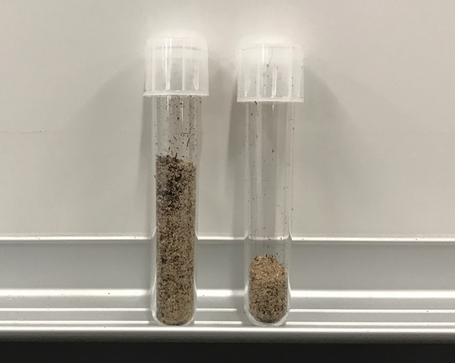 Erosion amounts from first and second iterations.