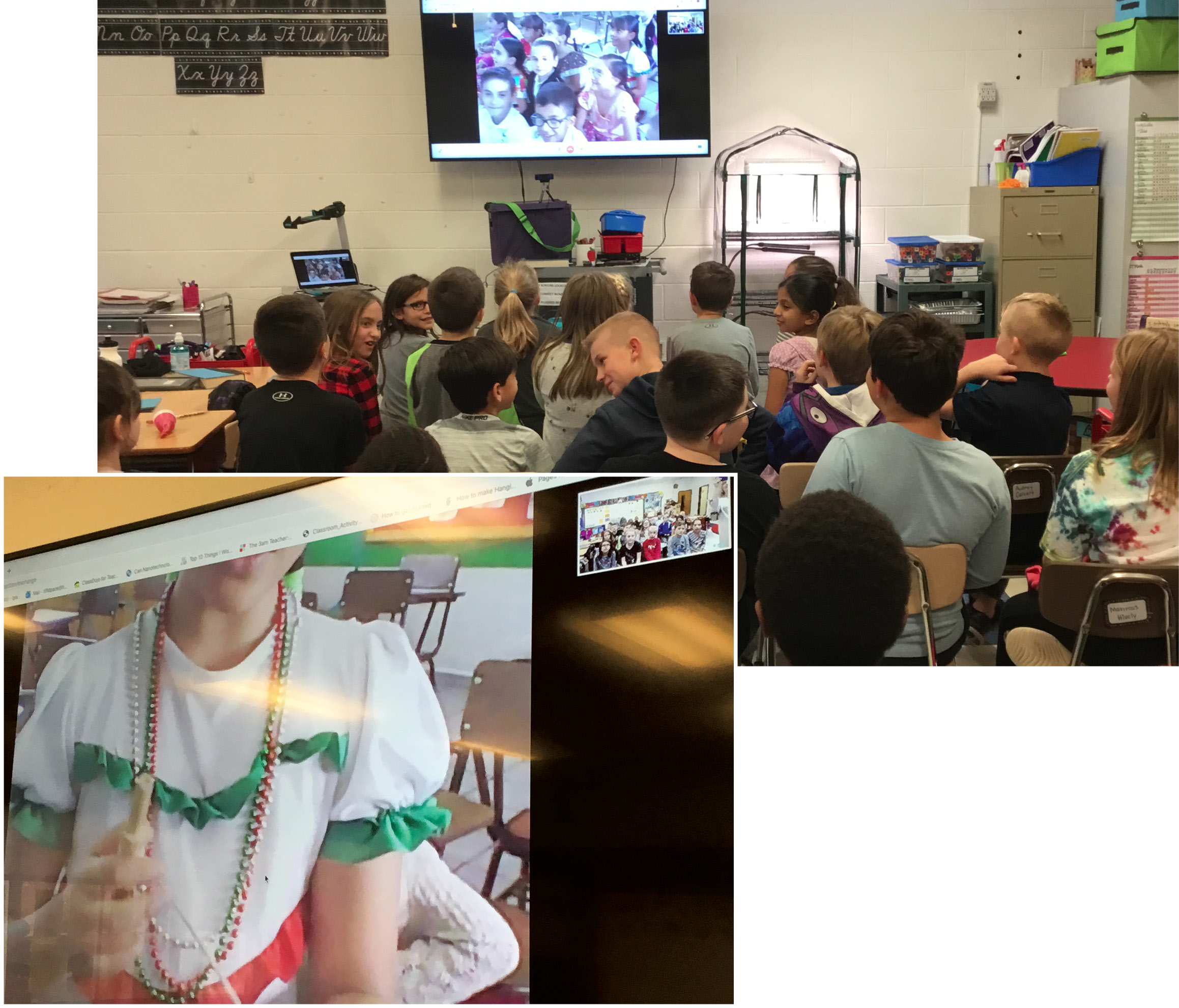 Students meet their partner class in Mexico.