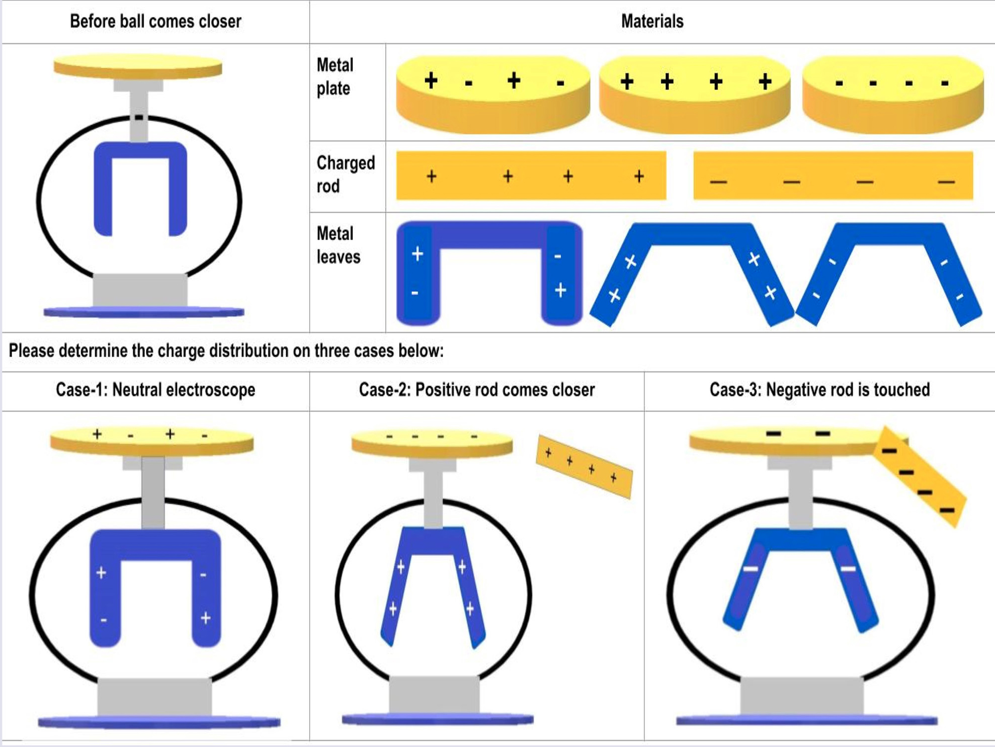 Electroscope puzzle for evaluation phase.