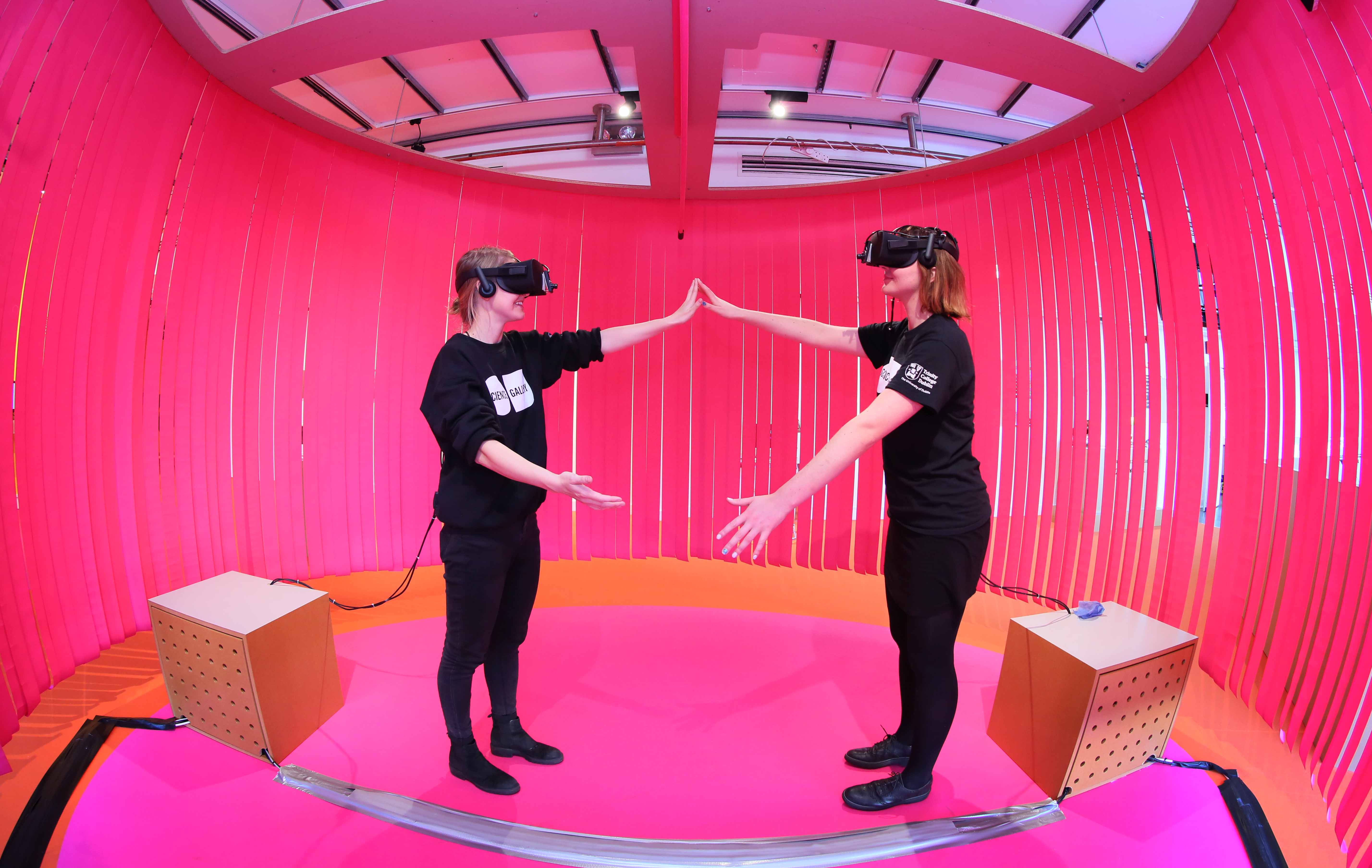 Another INTIMACY exhibition, Machine to Be Another by BeAnother Lab, uses virtual reality technology to allow the visitors to each fully experience the world from the perspective of the other, pushing the limits of empathy and embodiment. 