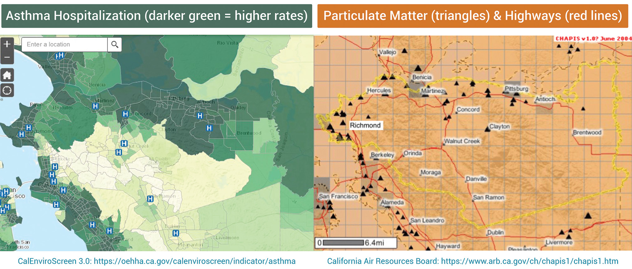 ARISE Asthma unit. Interactive maps display the rate of pollution and incidence of asthma in the communities served by the schools; unit empowers students to collaboratively explore the factors that lead to social inequities in asthma rates and generate actions leading to societal change.