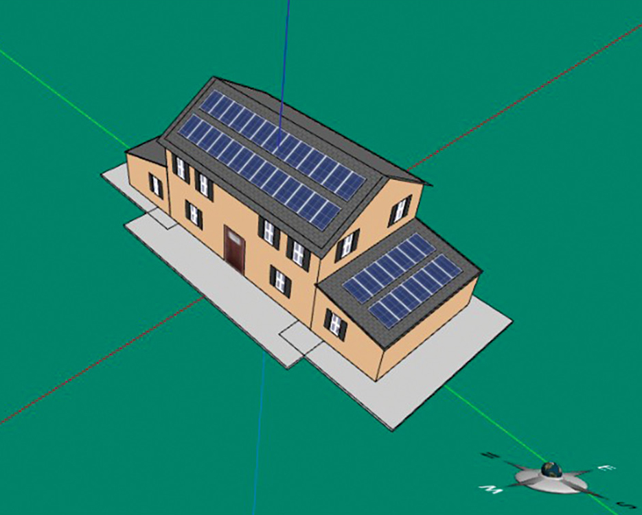 Julio’s Solarized Home Design (Note: the front of the house faces west).