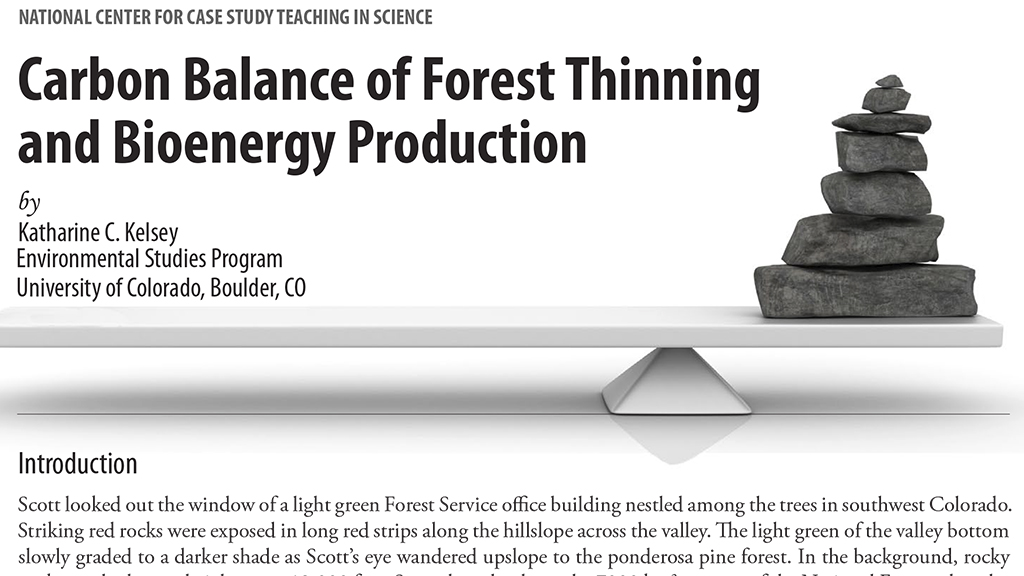Carbon Balance of Forest Thinning and Bioenergy Production