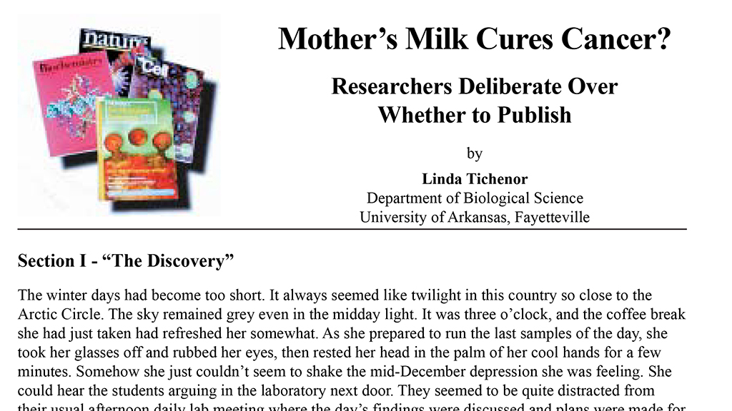 Mother's Milk Cures Cancer?