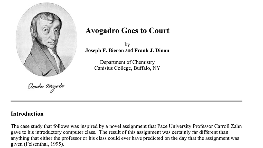 Avogadro Goes to Court