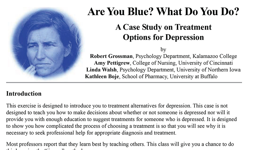 Are You Blue? What Can You Do?