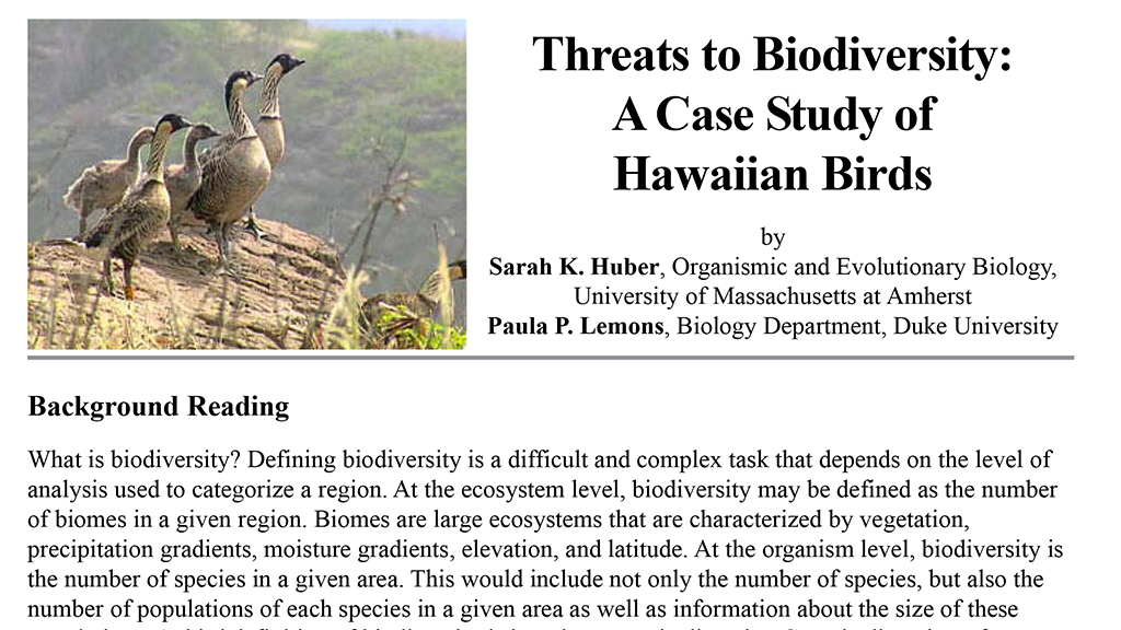Threats to Biodiversity