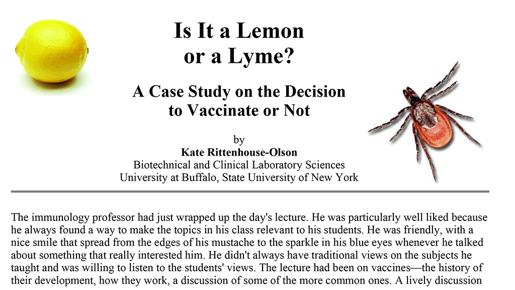 Is it a Lemon or a Lyme?