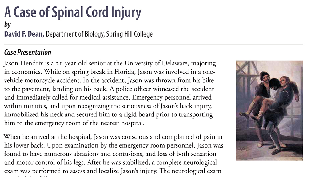 A Case of Spinal Cord Injury | NSTA