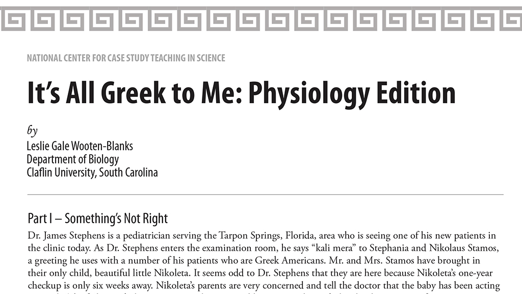 It's All Greek to Me: Physiology Edition