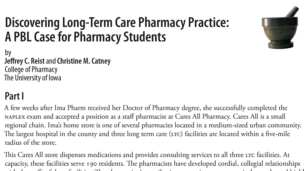 Discovering Long-Term Care Pharmacy Practice