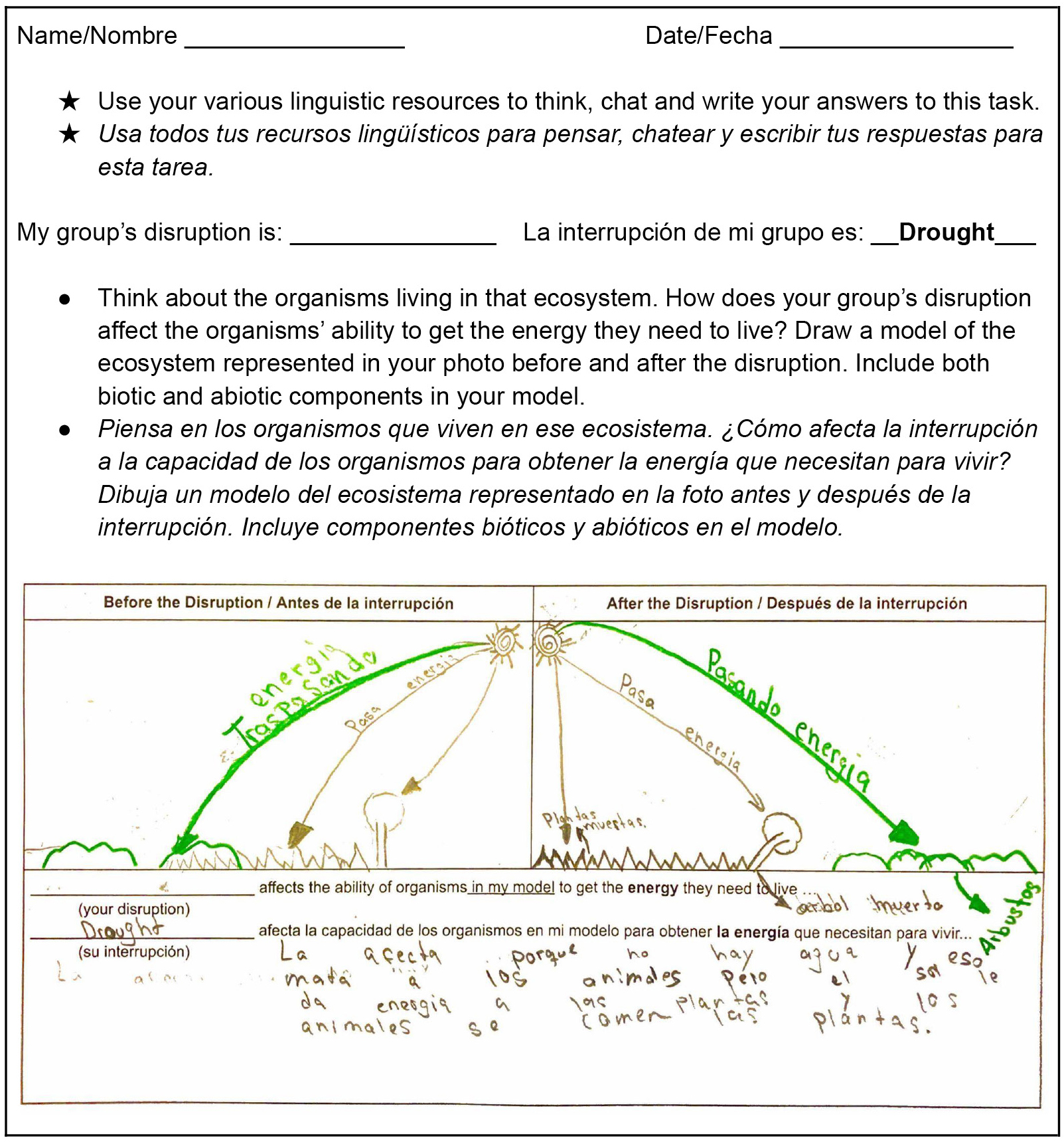 Example of individual student-facing worksheet completed before small-group poster activity.