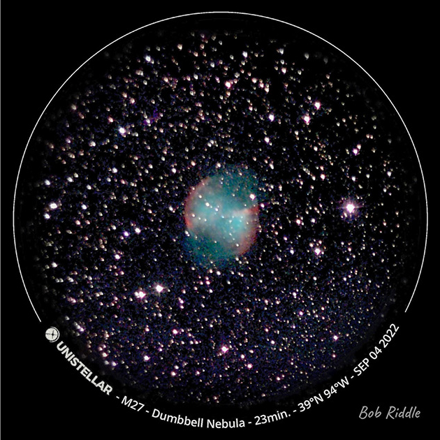 Visible Light  Image of M57, the  Dumbbell Nebula. 