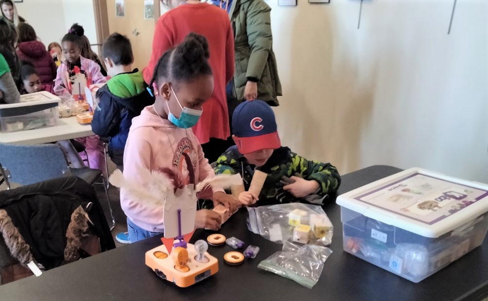 Figure 3. Students collaborating to build a robot