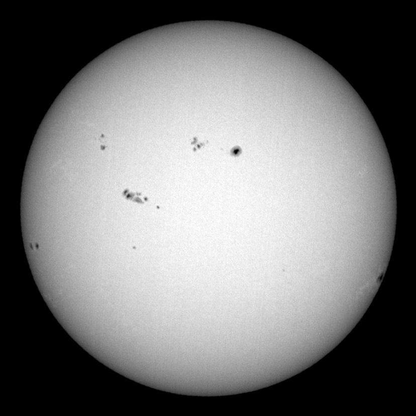 View of the Many Sunspots Visible on July 17, 2023