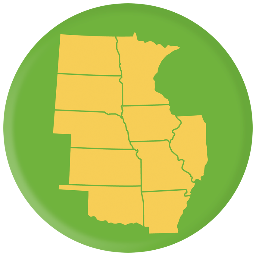 map of midwest region