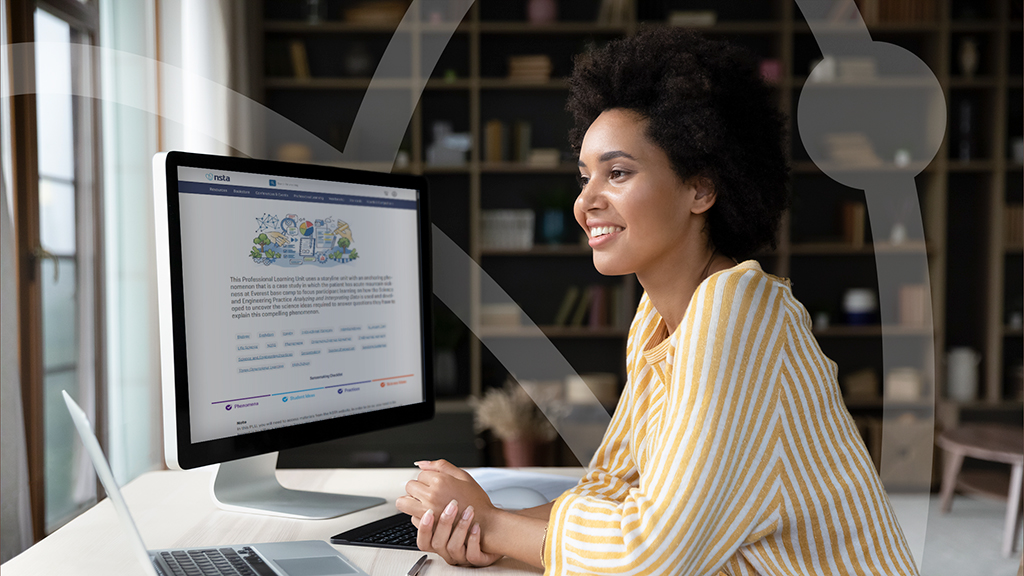 woman taking a course on a computer