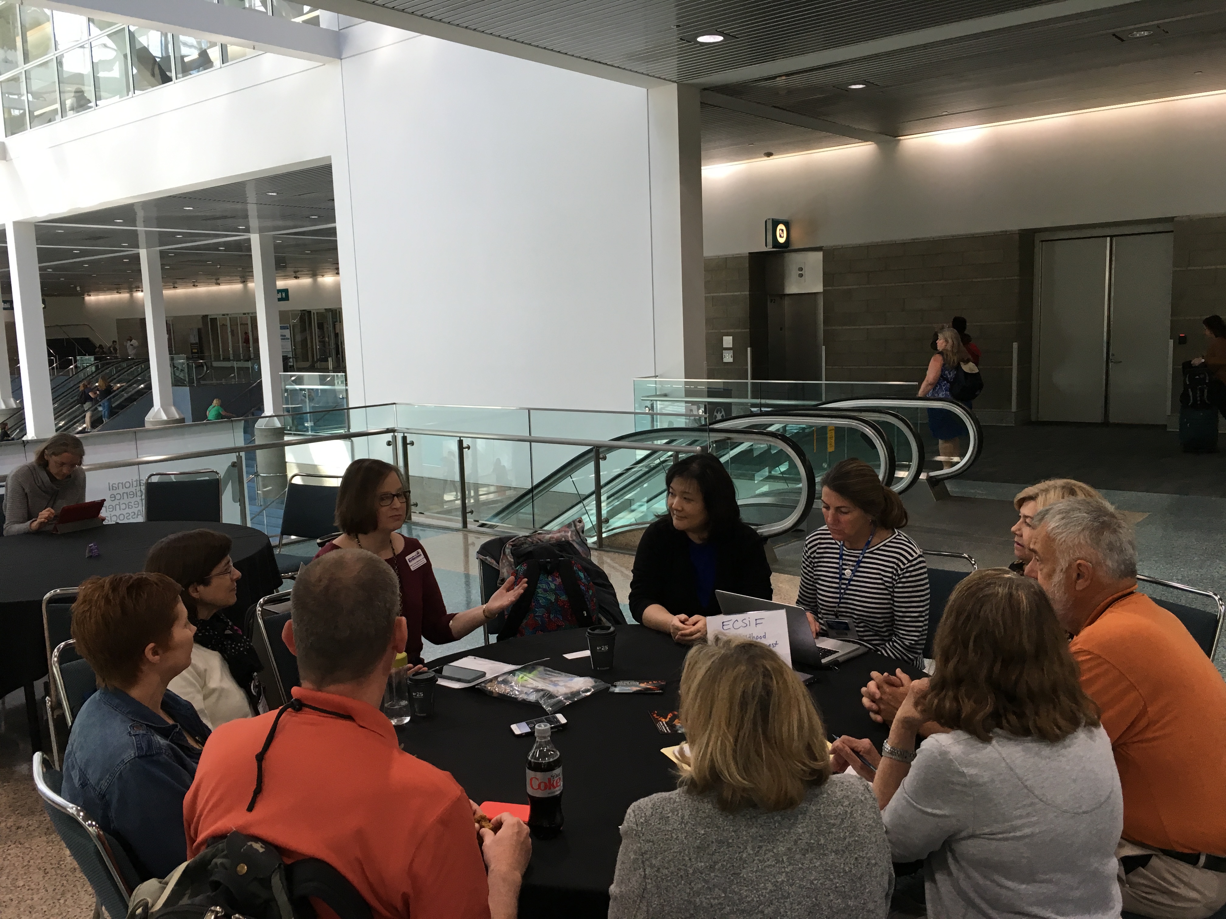 Members of the NAEYC Early Childhood Science Interest Forum hold an informal meeting.