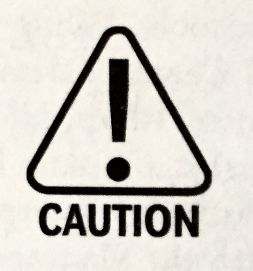 Caution symbol (explanation mark inside a triangle).