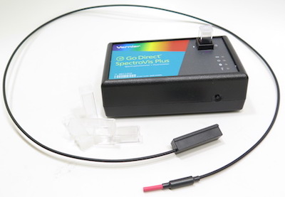 SpectroVis with fiber optic cable