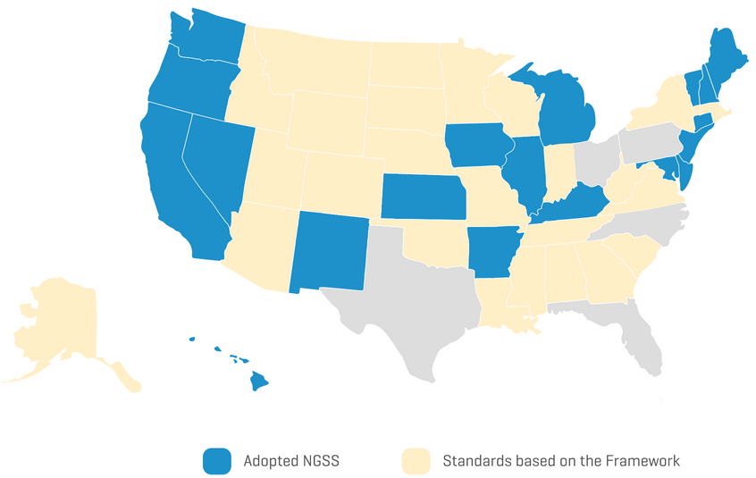 NGSS adoption Map
