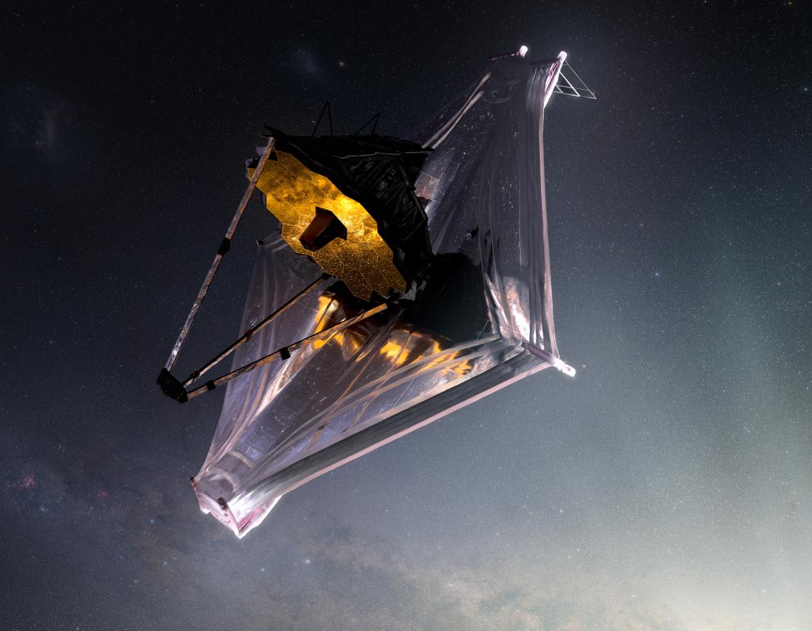 How does the structure of the JWST’s sunshield minimize energy transfer to the infrared instruments?