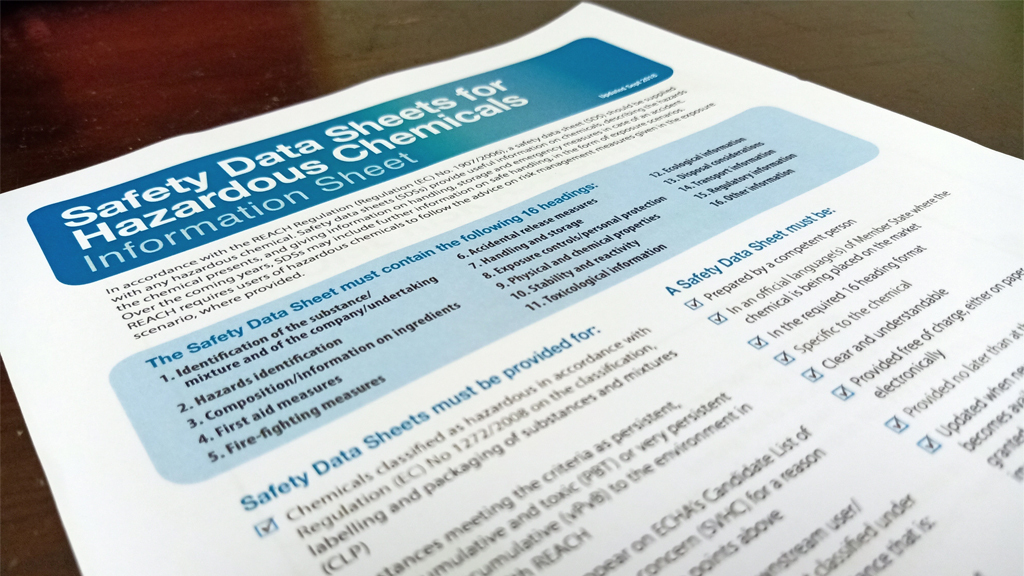 Role of Safety Data Sheets