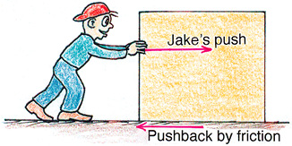 Jake's push-pushback by friction