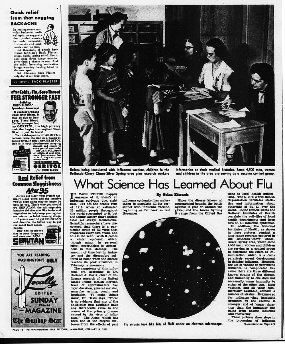 This article, “What Science Has Learned About Flu,” was published in 1955,